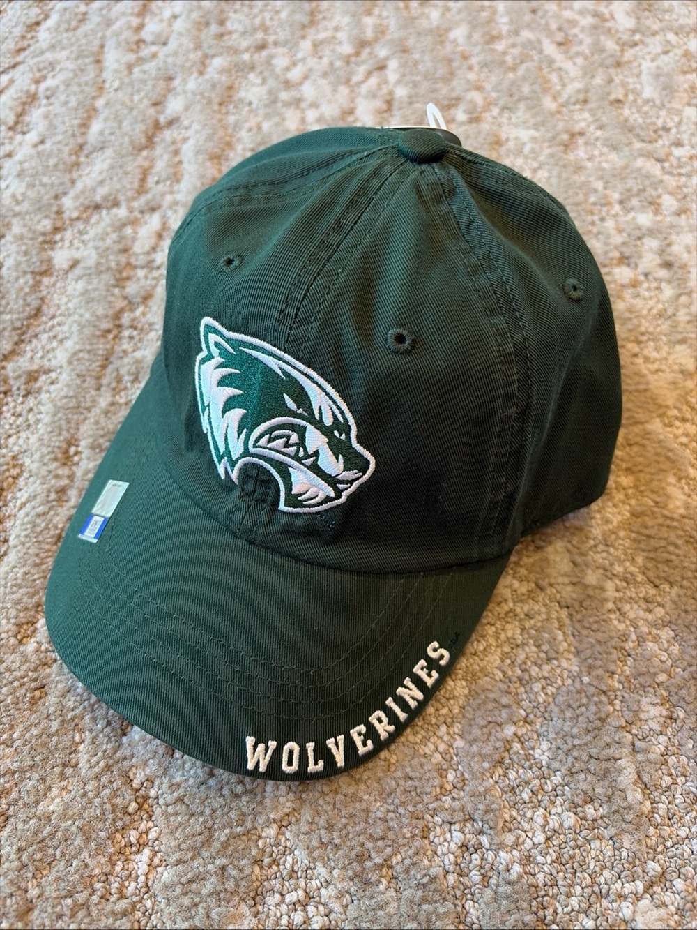 Captivating Headwear Hat Utah Valley Wolverines NCAA Green White Cap Adjustable